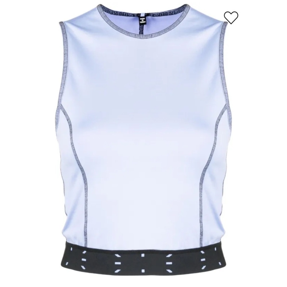 McQ by Alexander McQueen sleeveless cropped top lilac workout athleisure NWT S